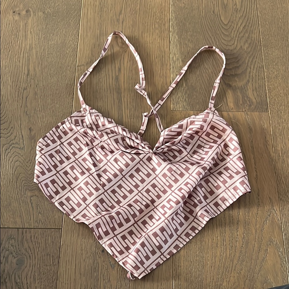 Shein Geometric Pattern Crop Top